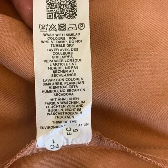 ASOS Cream Pink Backless Gown with Bishop Sleeves - Picture 8 of 10